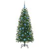 vidaXL Artificial Christmas Tree with 150 LEDs Green 150 cm PE and PVC