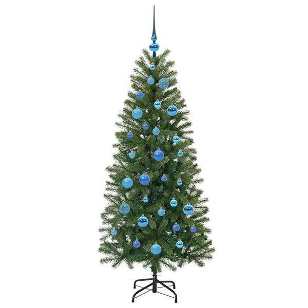 vidaXL Artificial Christmas Tree with 150 LEDs Green 150 cm PE and PVC