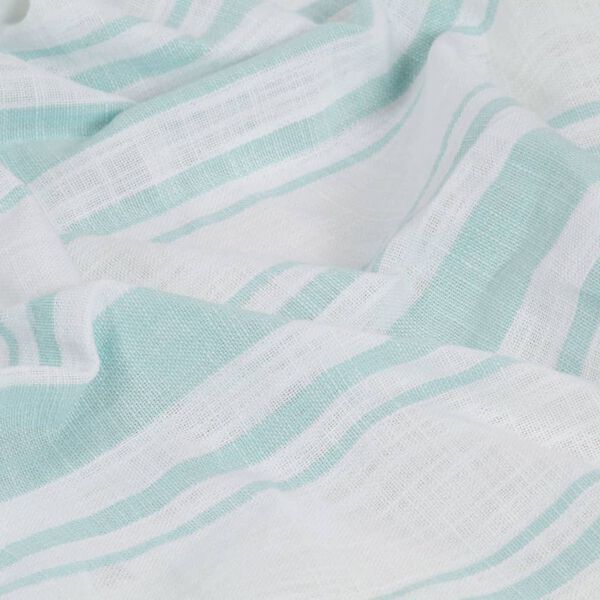 vidaXL Curtains with Metal Rings 2 pcs Cotton 140x225 cm Blue Stripe