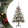 vidaXL Artificial Christmas Tree Green and white 150 cm