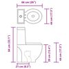vidaXL WC Ceramic Toilet Bathroom Round Toilet Bottom Water Flow White