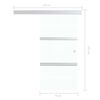 vidaXL Sliding Door with Soft Stops ESG Glass and Aluminium 76x205 cm