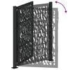 vidaXL Garden Gate Black 100x125 cm Steel Trace Design