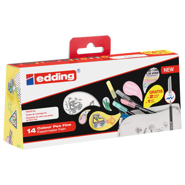 edding Colour Pen Fine 14pcs Multicolour 1200