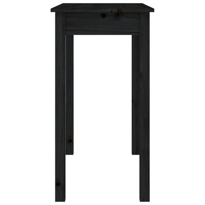 vidaXL Console Table Black 80x40x75 cm Solid Wood Pine