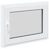 vidaXL Basement Window RISOR 80 x 60 cm PVC and Glass White
