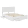 vidaXL Bed Frame with Headboard White 140 x 190 cm Engineered Wood