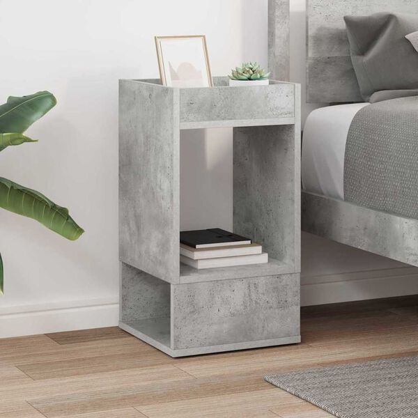 vidaXL End Table Concrete Grey 30 x 30 x 56 cm Engineered Wood