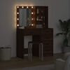 vidaXL Dressing Table 2 pcs Brown 50 x 41 x 135 cm Engineered wood