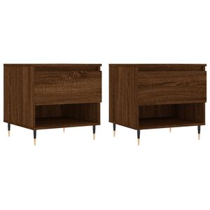 vidaXL Coffee Tables 2 pcs Brown Oak 50x46x50 cm Engineered Wood