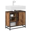 vidaXL Bathroom Cabinet Old Wood 65 x 33 x 60 cm Engineered Wood