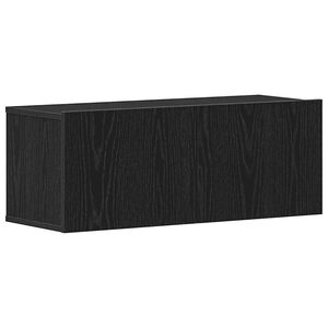 vidaXL TV Cabinet 2 pcs Black Oak 80 x 30 x 30 cm Engineered Wood