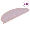 vidaXL Stair Mats Self-adhesive Sisal-Look 30 pcs 56x17x3 cm Pink