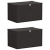 vidaXL Storage Box 2 pcs Non-woven fabric 55 x 35 x 32 cm 61.6 L