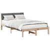 vidaXL Bed frame Brown and dark grey 120 x 190 cm Solid pine wood