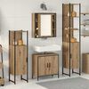 vidaXL Bathroom Furniture Set with Shelf 4 pcs Brown Engineered wood