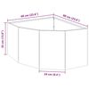 vidaXL Corner Planter Black 60 x 60 x 35 cm Steel