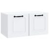 vidaXL Wall-Mounted TV Cabinet White 59.5 x 31 x 30 cm Engineered Wood