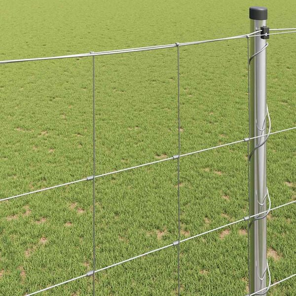vidaXL Field Fence Silver 25 x 1.6 m Galvanised steel