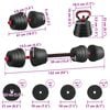 vidaXL 4-in-1 Dumbbell Set Black and Red 121 x 19.5 x 19.5 cm
