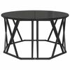 vidaXL Coffee Table Black Oak 80 x 80 x 42 cm