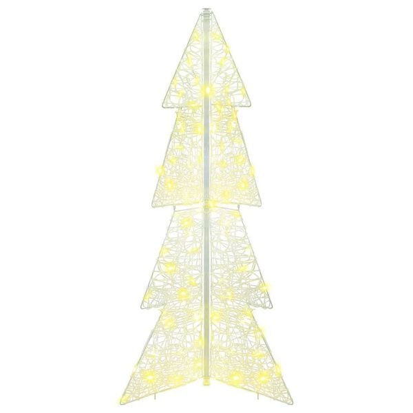 vidaXL Christmas Tree with 100 LEDs Warm White 120 cm Acrylic