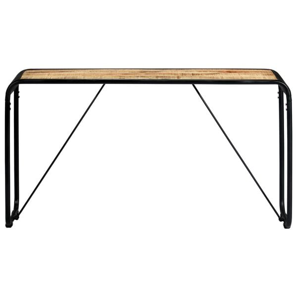 vidaXL Console Table 140x35x76 cm Solid Rough Mango Wood