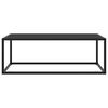 vidaXL Coffee Table Black with Black Glass 100x50x35 cm