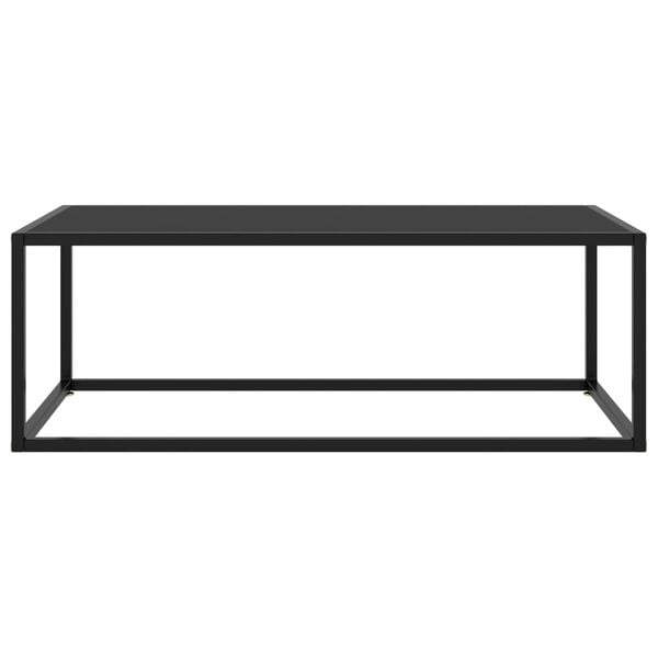 vidaXL Coffee Table Black with Black Glass 100x50x35 cm
