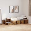 vidaXL Storage Bed Frame with Storage Old Wood 90 cm Engineered Wood
