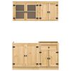 vidaXL Cabinet with Shelf SKI 4 pcs Honey Brown Solid Pine Wood