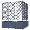 vidaXL Garden Planter 5 pcs Grey 120 x 120 x 143 cm Plastic