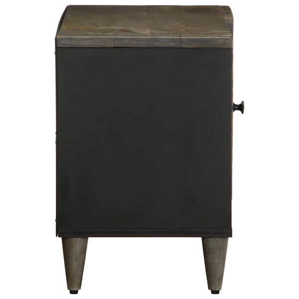 vidaXL TV Cabinet Light Grey 80x31.5x46 cm Solid Wood Mango