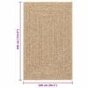 vidaXL Rug ZIZUR 240x340 cm Jute Look Indoor and Outdoor