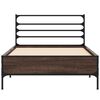 vidaXL Bed Frame without Mattress Brown Oak 90x200 cm