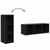 vidaXL TV Cabinet Set Wall-mounted 3 pcs Black Oak Engineered Wood