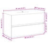 vidaXL Sink Cabinet with Built-in Basin Artisan Oak