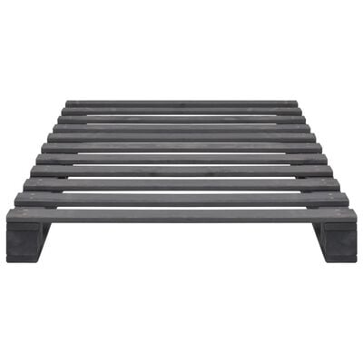 vidaXL Pallet Bed Frame Grey Solid Pine Wood 100x200 cm