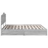 vidaXL Storage Bed Grey Sonoma 180 x 200 cm Engineered Wood