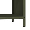 vidaXL Firewood Rack with Wooden Top Olive Green 100.5x35.5x40 cm