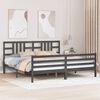 vidaXL Bed Frame without Mattress Grey 200x200 cm Solid Wood