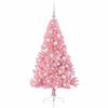 vidaXL Artificial Pre-lit Christmas Tree with 150 LEDs Pink 120 cm PVC