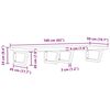 vidaXL Basin Shelf Wall Mounted Steel and Solid Wood Acacia