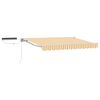 vidaXL Electric Retractable Awning Yellow and White 3 x 2.5 m