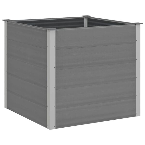 vidaXL Garden Raised Bed WPC 100x100x91 cm Grey