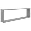 vidaXL Wall Cube Shelves 4 pcs Grey Sonoma 100x15x30 cm Engineered Wood