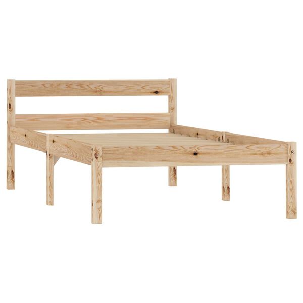 vidaXL Bed Frame without Mattress Solid Pine Wood 100x200 cm