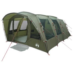vidaXL Tunnel Tent 427 x 315 x 178 cm Olive Green Polyester and Steel