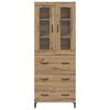 vidaXL Highboard Artisan Oak 69.5 x 34 x 180 cm Engineered Wood