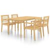 vidaXL 5 Piece Garden Dining Set Solid Teak Wood